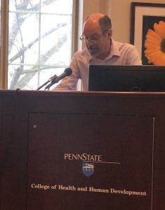 Alegi speaking at Penn State